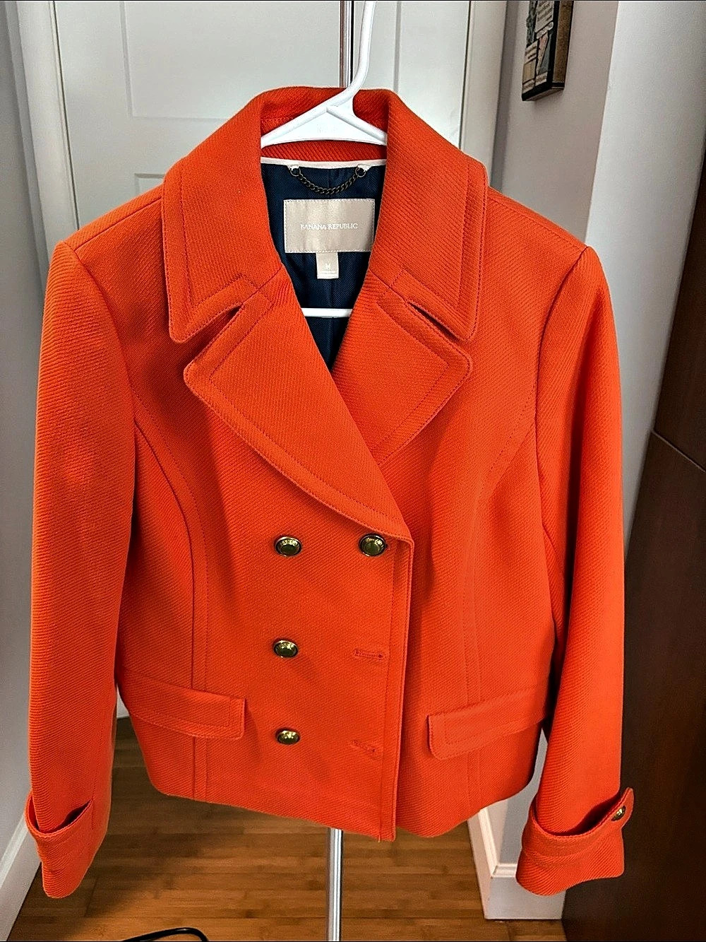 Banana Republic Double Breasted Jacket in Orange Size Medium Like New